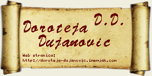 Doroteja Dujanović vizit kartica